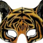 Тигры 015. Карнавальные маски зверей из бумаги тигр тигрица тигренок львенок. Тигриная маска. 150x150 Маски тигров на голову с ободком. Сегодня вместе с детьми своими руками делаем из бумаги детские карнавальные маски тигра, тигрицы, тигренка. Костюм на Новый год. Развитие ребенка. Совместное творчество.
