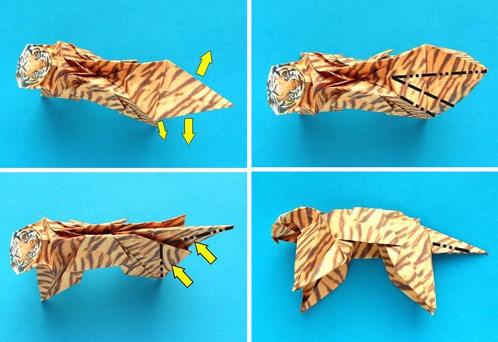 Мастер-класс модели оригами-тигра для бумажного сафари-парка