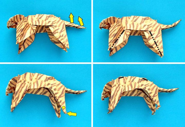 Мастер-класс модели оригами-тигра для бумажного сафари-парка