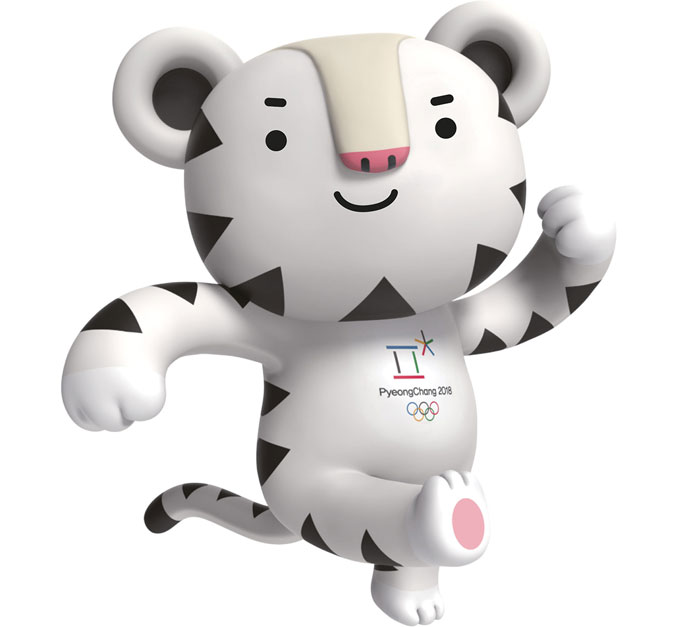 символ олимпиады 2018 белый тигр