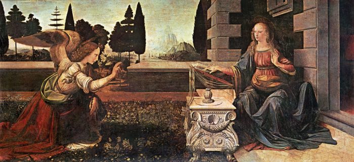 Благовещение Леонардо да Винчи