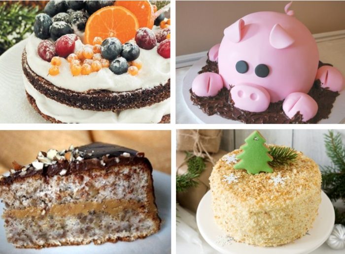 Торт на новый год 2019 - свиньи и поросята - видео-рецепты и уроки